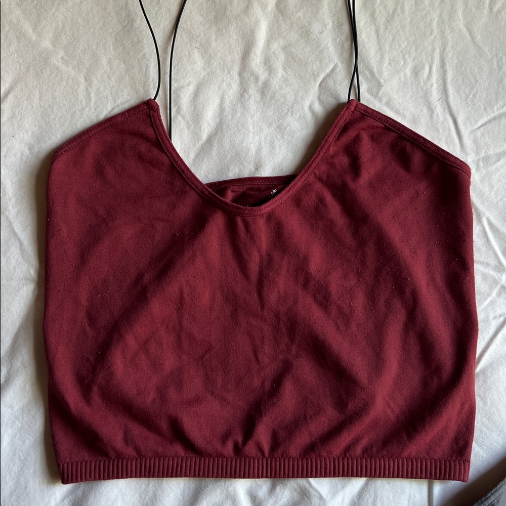 Intimately Free People Soft Cami Tops 2 Pair Grey Burgundy XS/S - Picture 3 of 7
